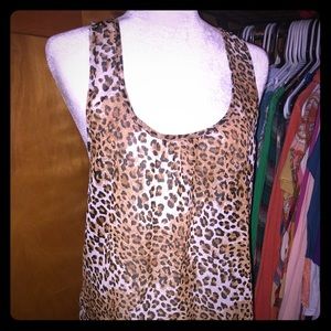 NWOT Cheetah Print Racerback Tank